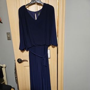 Beautiful  royal blue with silver rhinestones.  Slit sleeves.jumpsuit. NEW.